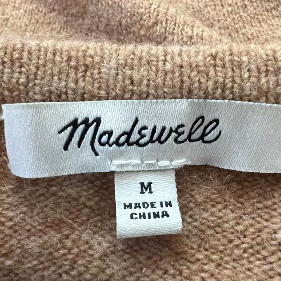 MADEWELL Womens Kent Colorblock Open Cardigan In Heather Timber Size Medium - Picture 5 of 6